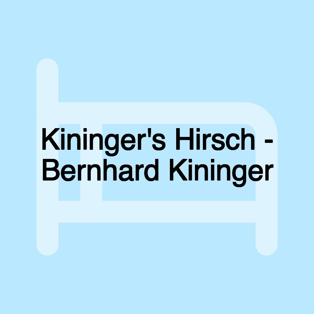 Kininger's Hirsch - Bernhard Kininger