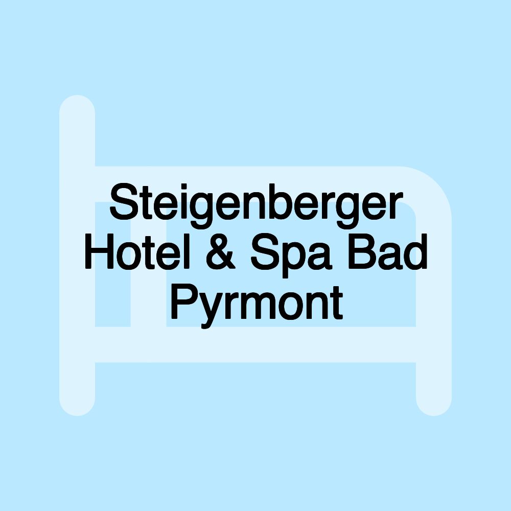 Steigenberger Hotel & Spa Bad Pyrmont Steigenberger Hotel & Spa Bad Pyrmont